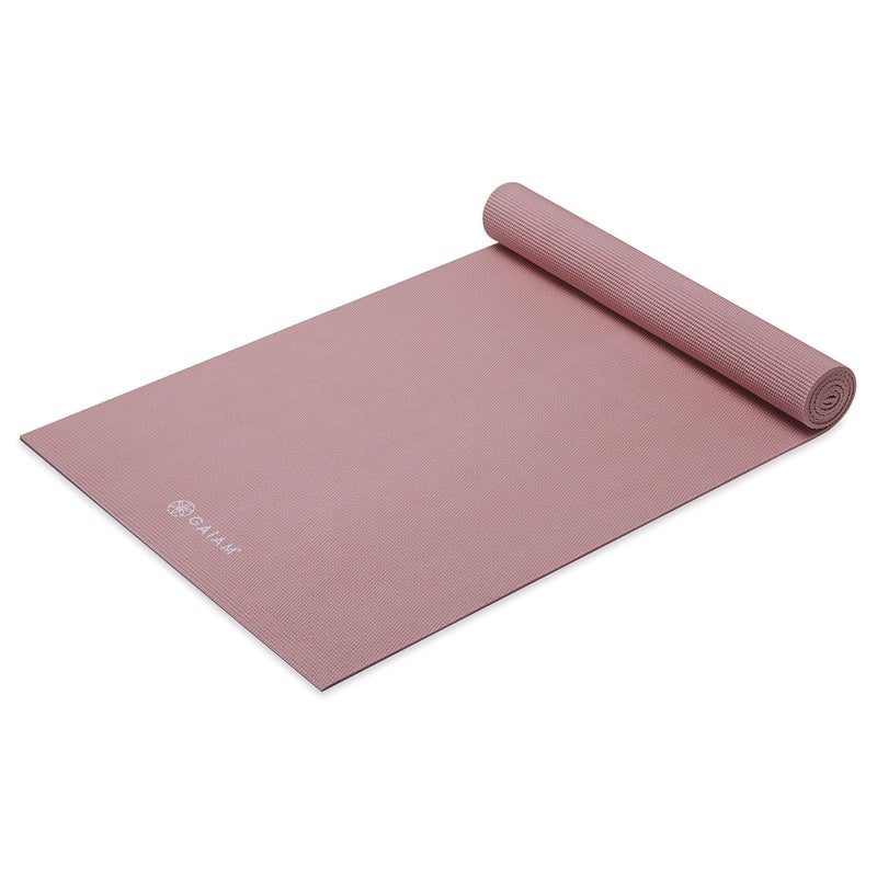Gaiam Yoga Mat Premium Solid Color Reversible Non Slip Exercise & Fitness Mat for All Types of Yoga, Pilates & Floor Workouts, Lilac, 5mm, 68"L x 24"W x 5mm Thick, Lilac - Image 1